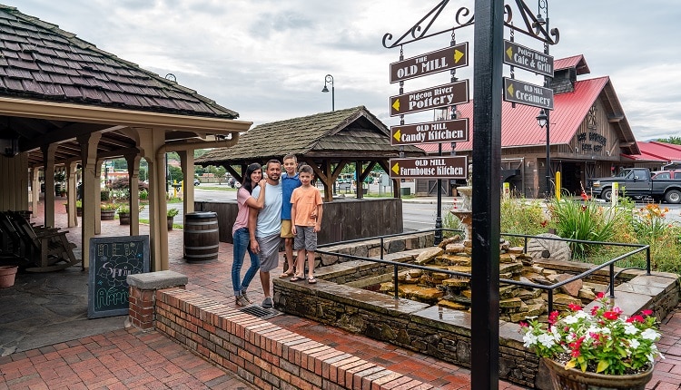 Family at Old Mill Square