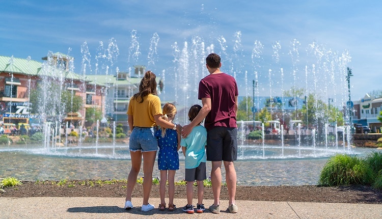 Family at The Island in Pigeon Forge