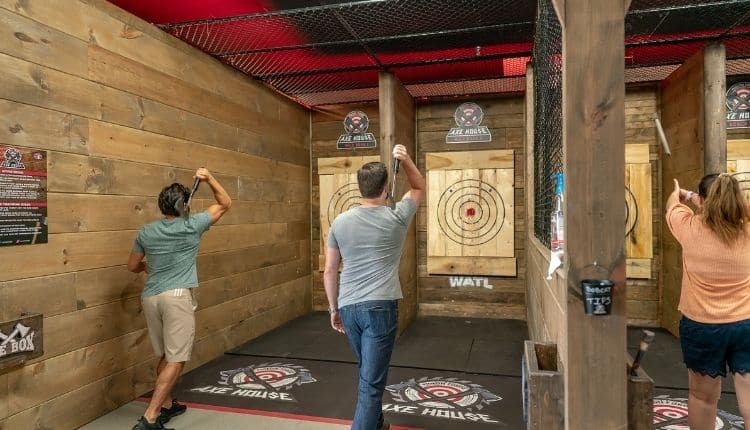 Axe throwing in Pigeon Forge