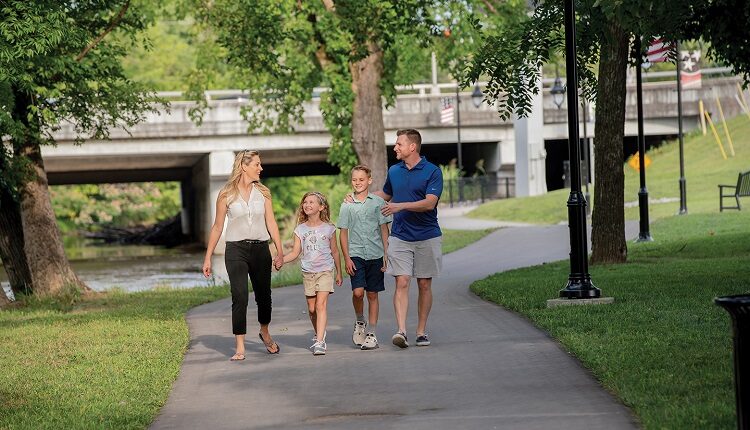 Find a quiet place to picnic along the Riverwalk Trail 