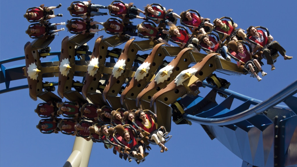 Ride the Wild Eagle Roller Coaster at Dollywood during Spring Break in Pigeon Forge