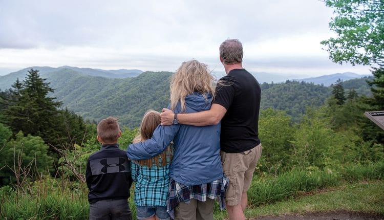Family photo spots at Great Smoky Mountains National Park