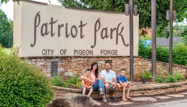 Family photo spots at Patriot Park