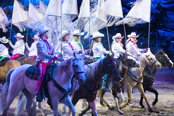 Horses and Riders at Christmas at Dolly Parton's Stampede