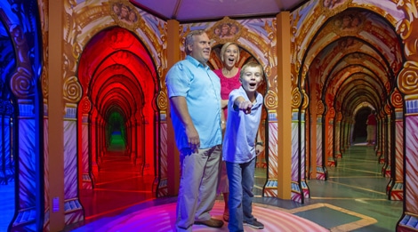 Family Photo at Hannah's Maze of Mirrors in Pigeon Forge TN