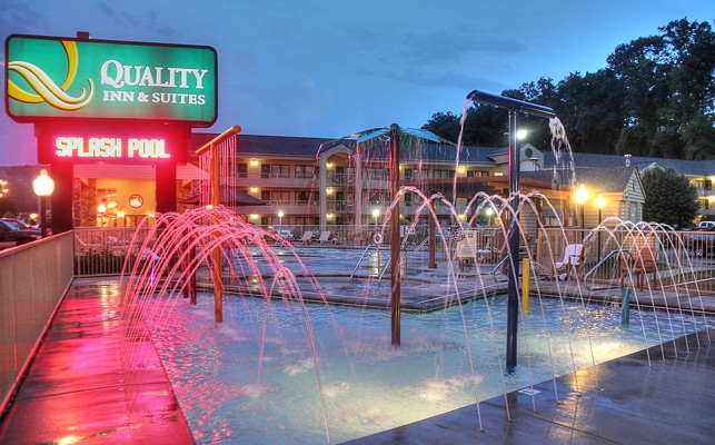 Splash Pool at Quality Inn and Suites at Dollywood Lane