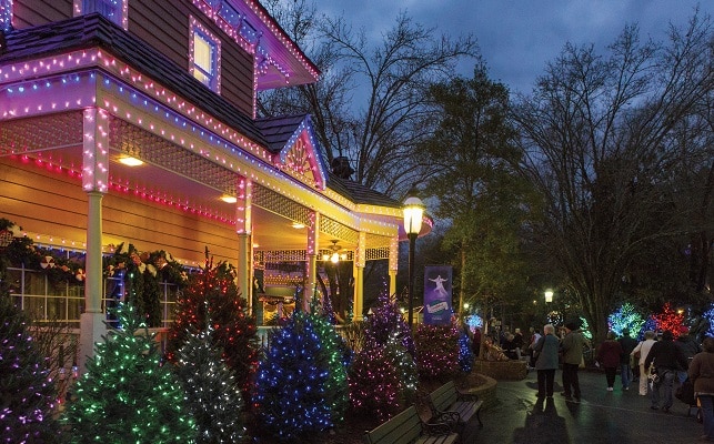 Families at Dollywood's Smoky Mountain Christmas