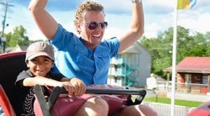 funstop family action park family on roller coaster