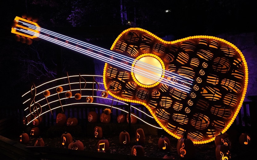 Guitar Display at Great Pumpkin LumiNights