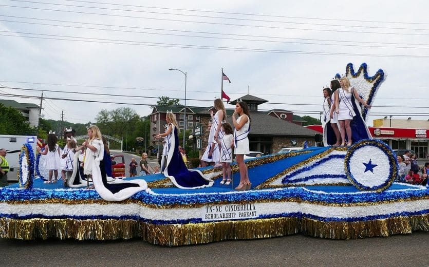 Music in the Mountains Spring Parade Cinderella float