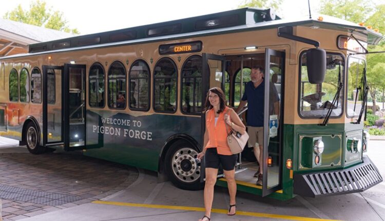 Get an all-day pass for the Pigeon Forge Mass Transit Trolley.