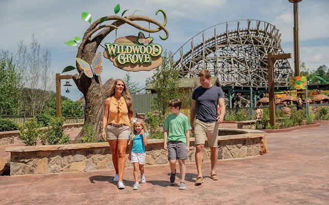 Family at Dollywood's Wildwood Grove