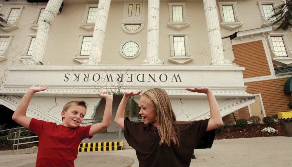 Hold WonderWorks in the palm of your hand for a fun photo.