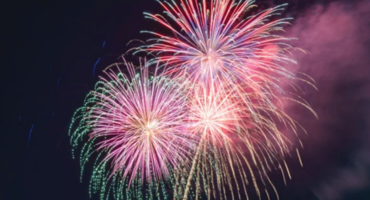 fireworks display during christmas in dollywood