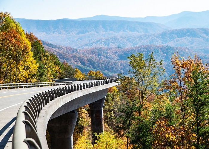 Fall Colors on Foothills Parkway - Best Scenic Drives in Smoky Mountains National Park