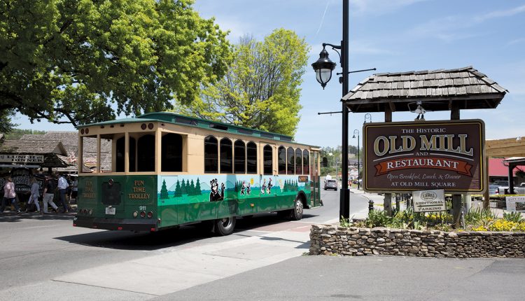 Fun time trolley in pigeon forge