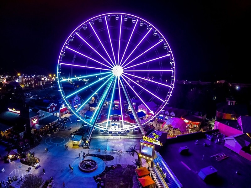 Great Smoky Mountain Ferris wheel in Pigeon Forge TN