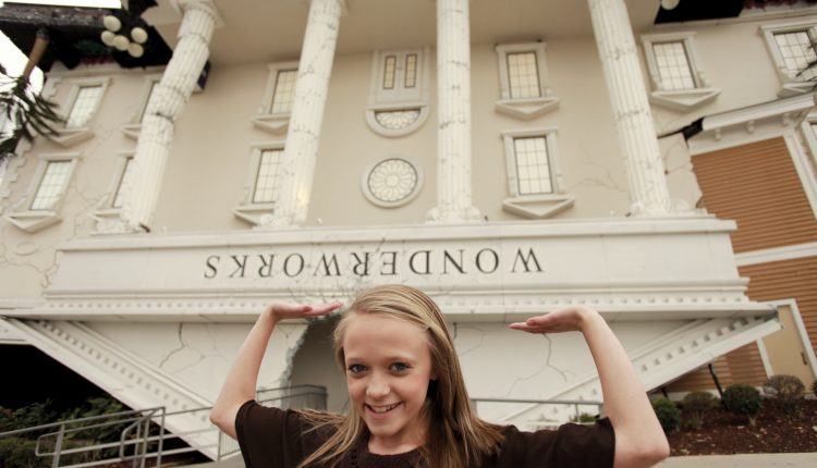 Girl Posing for Photo at Wonderworks Pigeon Forge TN