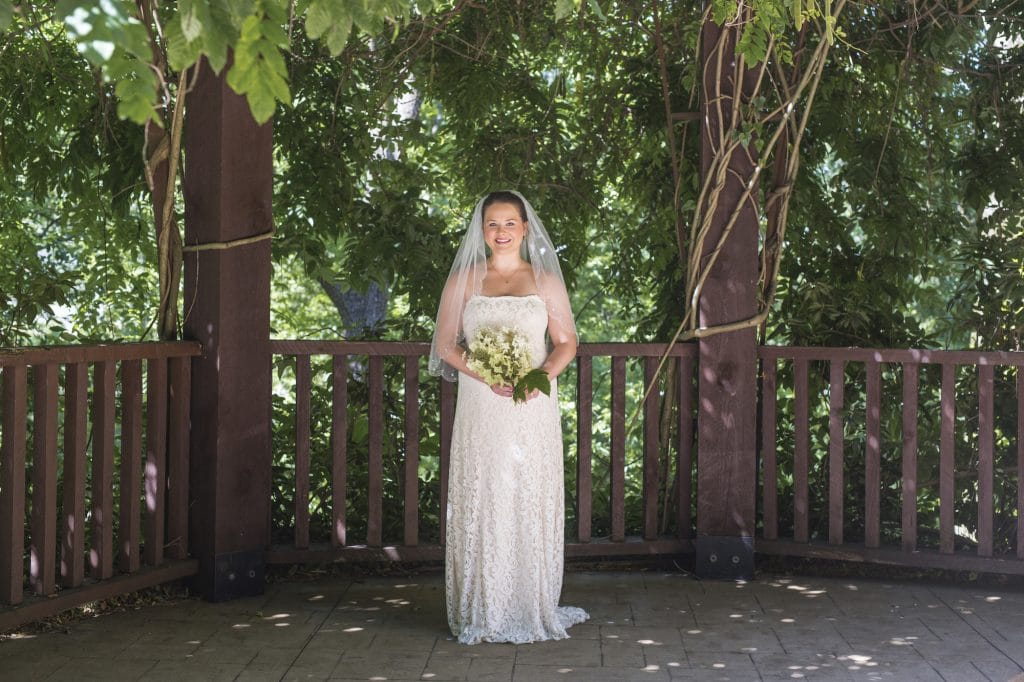 Bride at Outdoor Wedding in Pigeon Forge