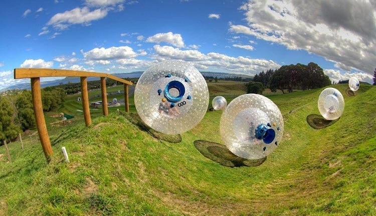 Zorb Down a 1,000 Foot Hill at Outdoor Gravity Park