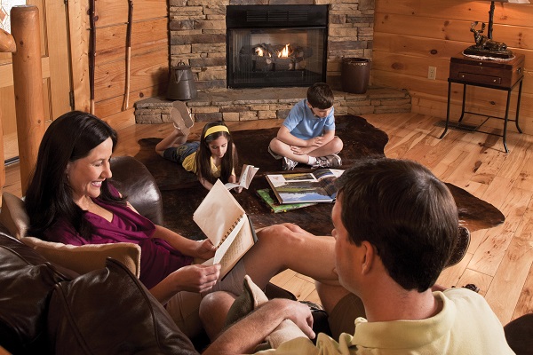 Family Enjoying Thanksgiving at a Cabin in Pigeon Forge TN