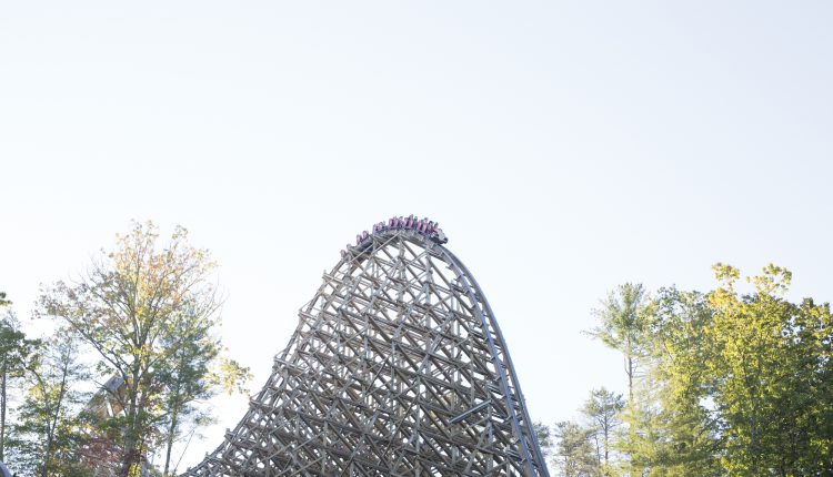 Rollercoaster ride at Dollywood in Pigeon Forge