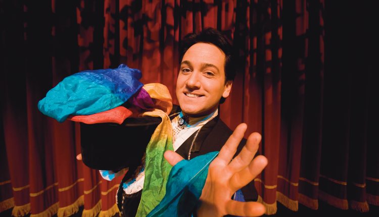 Terry Evanswood in his magic show, Wonders of Magic