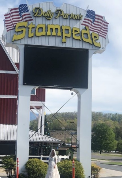 Bride at Dolly Parton's Stampede in Pigeon Forge Tennessee