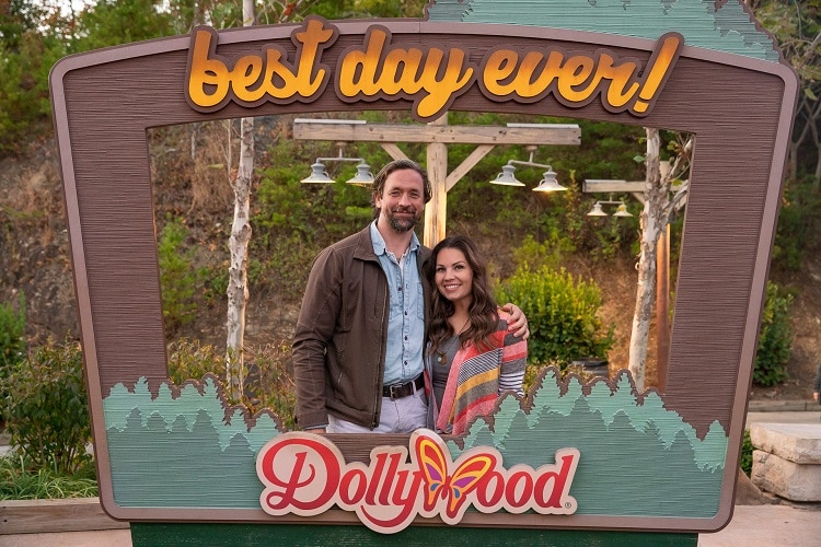 Couple Posing for Picture at Dollywood