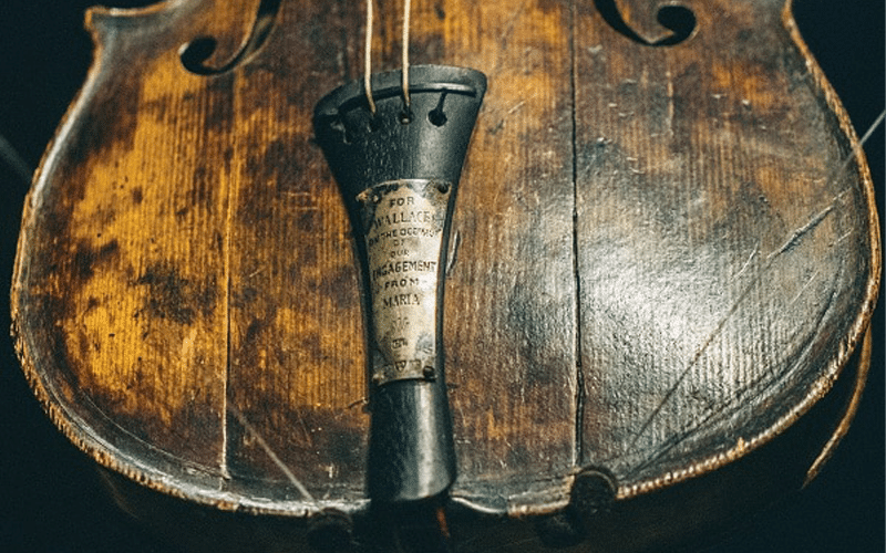 Wallace Hartley Violin on display at Titanic Museum Attraction in Pigeon Forge