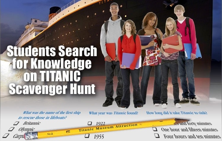 Search for knowledge on the Titanic Scavenger Hunt