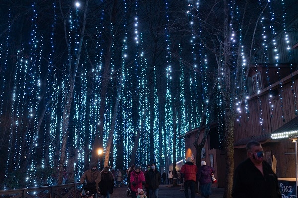 Enjoy millions of dazzling lights at Dollywood's Smoky Mountain Christmas