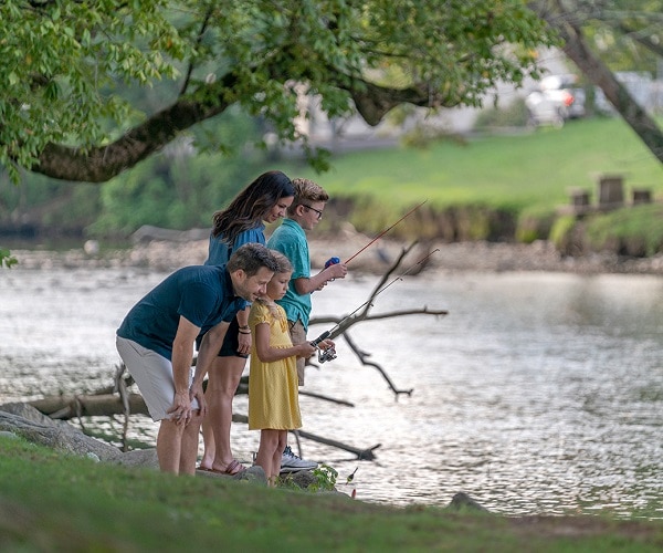 Family Fishing on Little Pigeon River