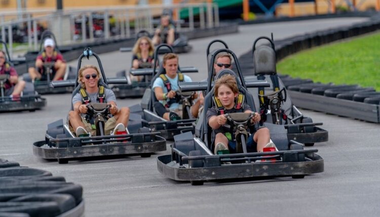 Race around the go-kart tracks during spring break in Pigeon Forge