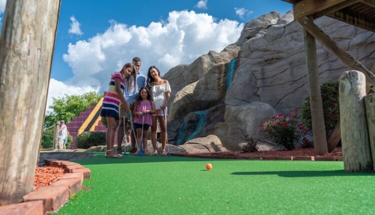 Play a round of mini golf