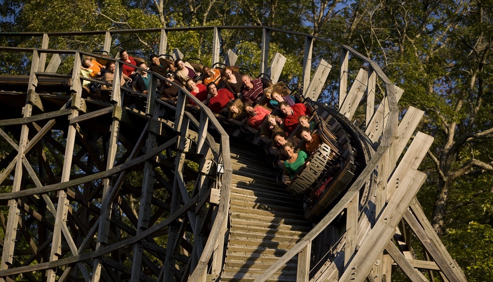 Thunderhead wooden coaster at Dollywood