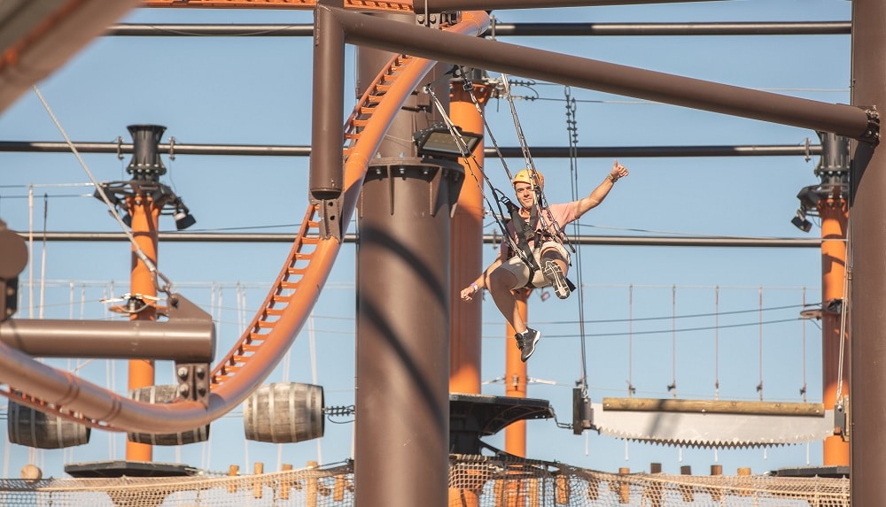 The Flying Ox coaster at 1. Paula Deen’s Lumberjack Feud Show and Adventure Park