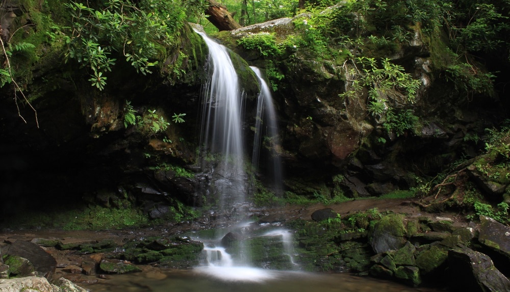 Hiking Grotto Falls - Waterfall Hike in Great Smoky Mountains National Park