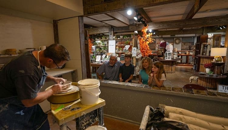 Souvenir shopping at Pigeon River Pottery