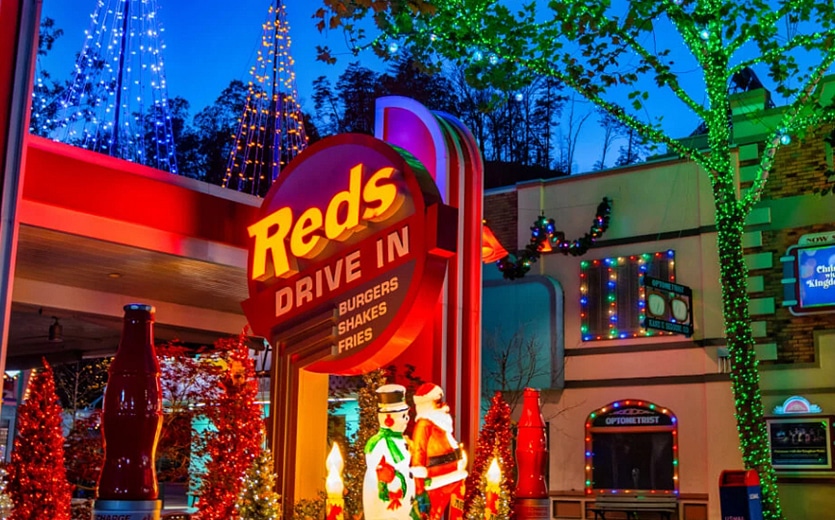 Dollywood Christmas celebration - Red's Drive Inn