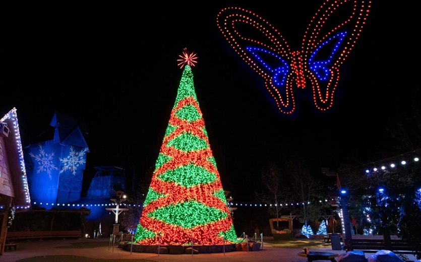 Dollywood Holiday Light Drone Show
