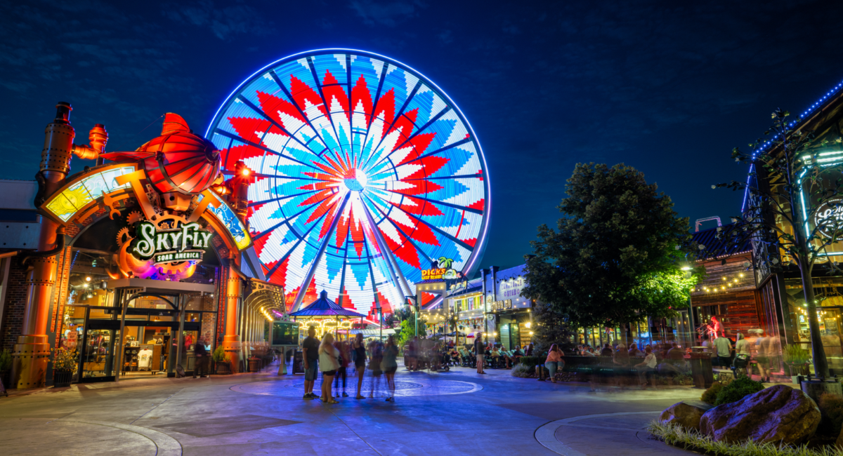 great smoky mountain wheel at the island
