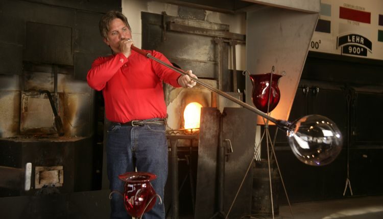 Glass blowing at Dollywood