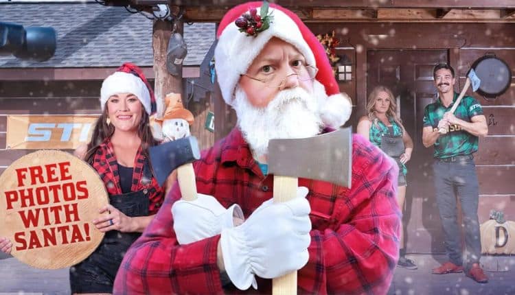 Santa at Paula Deen’s Lumberjack Feud Show