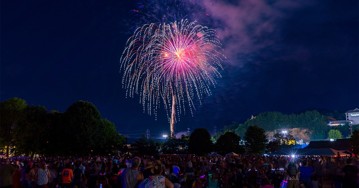 Fireworks at the Patriot Festival on 4th of July