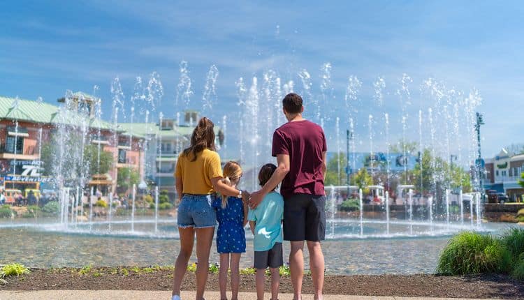 Watch the fountain show at The Island.