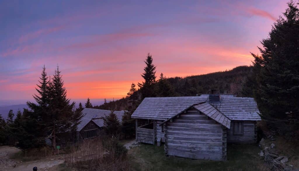 image of sunset at Mount LeConte