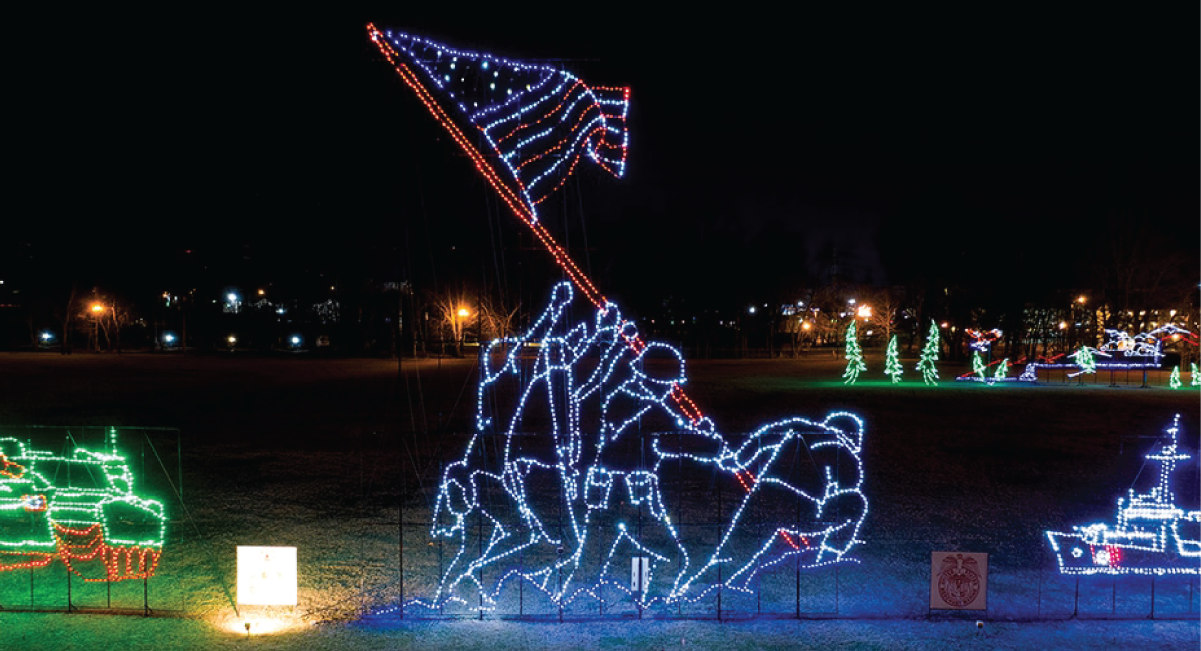 See Holiday Lights at patriot park in pigeon forge tn