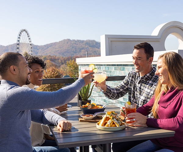 Rooftop dining at Azul Cantina