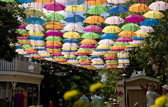 Dollywood Flower & Food Festival Umbrella Sky